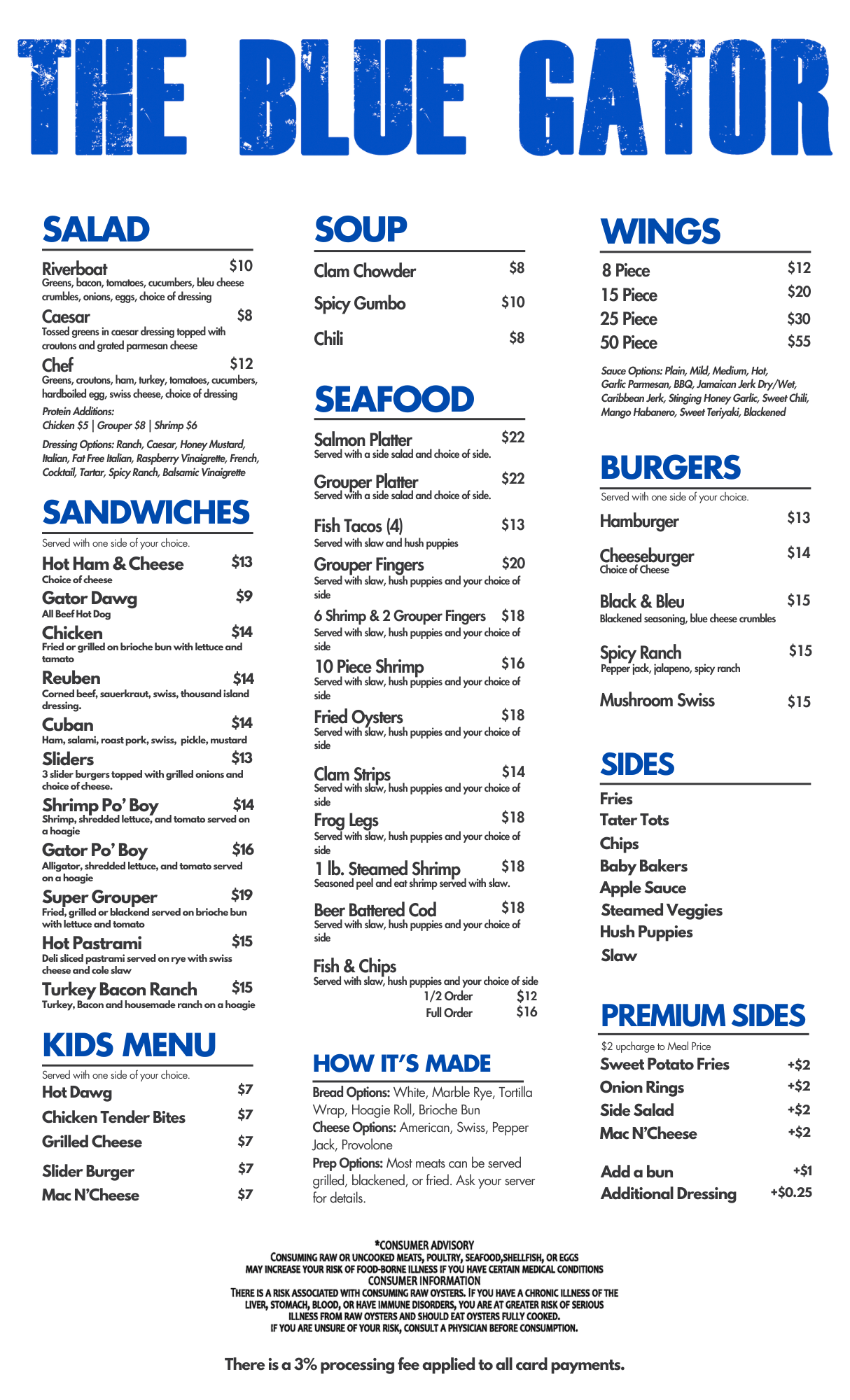 Gator Menu
